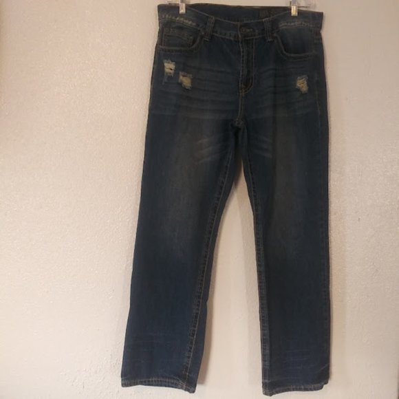 TK Axel Men's Distressed Jeans Size 36 x 32 - Picture 1 of 15